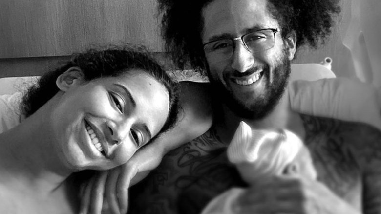 Colin Kaepernick and Nessa Diab Instagram post about their new baby