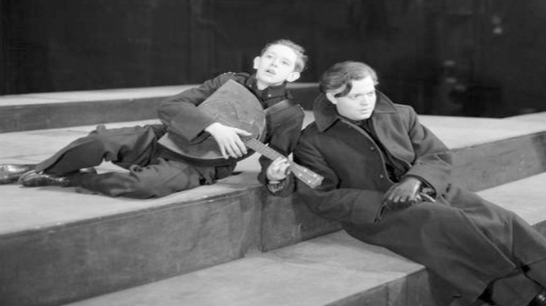 Actor Arthur Anderson in a play with Orson Welles