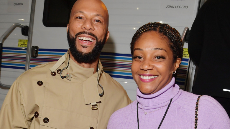 Common, Tiffany Haddish smiles alongside each other