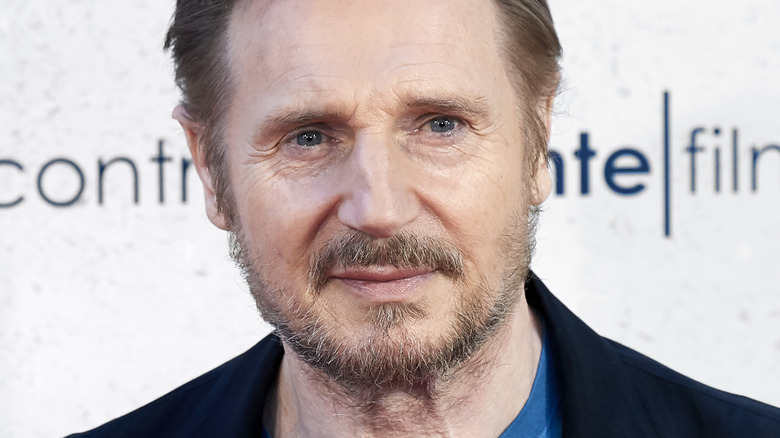 Liam Neeson looking