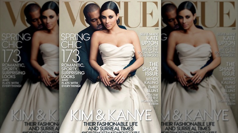 Kim Kardashian and Kanye West on Vogue