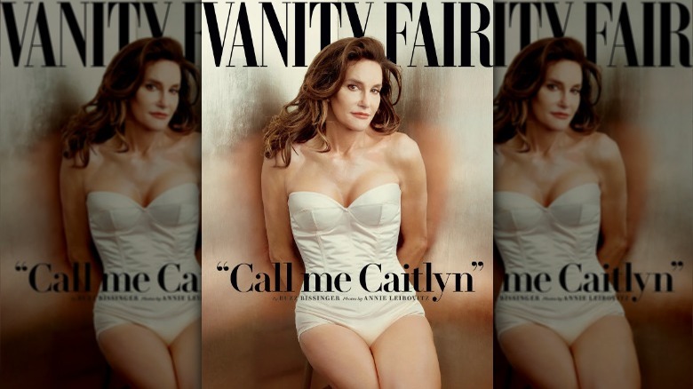 Caitlyn Jenner posing on Vanity Fair