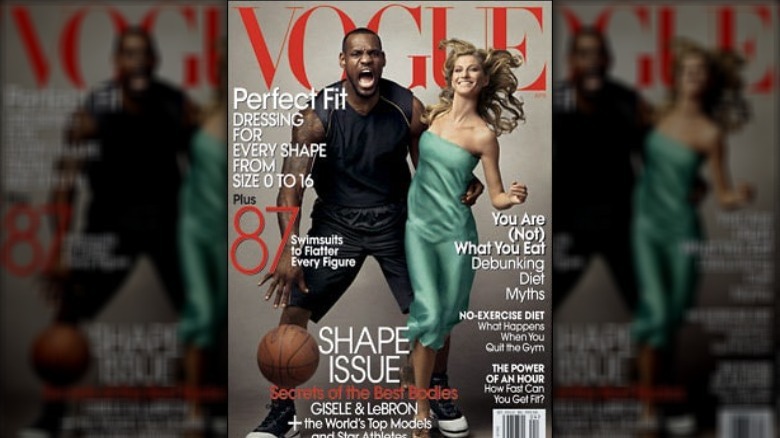 LeBron James and Gisele Bündchen on Vogue