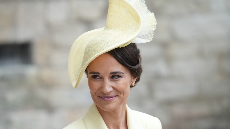 Pippa Middleton wearing white hat