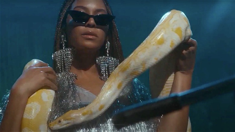 Beyonce with snake