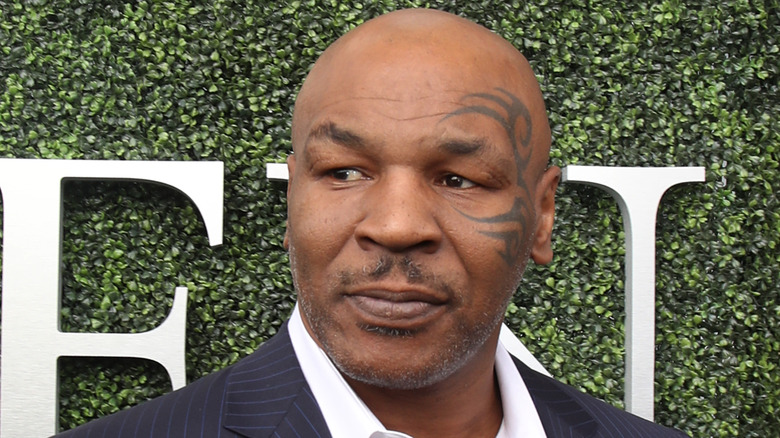 White tiger and Mike Tyson