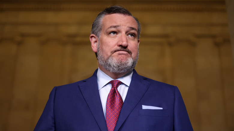 Ted Cruz in the Senate chambers