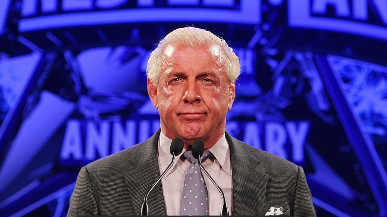 Ric Flair podium Wrestemania event