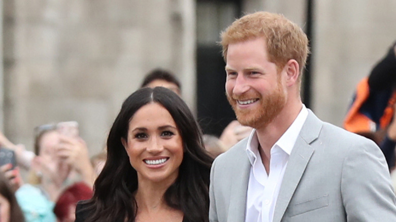 Prince Harry and Meghan Markle at an event 