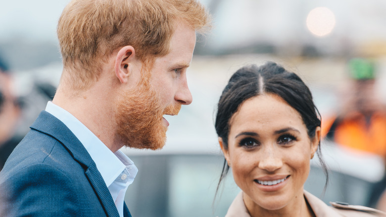 Prince Harry and Meghan Markle at an event 