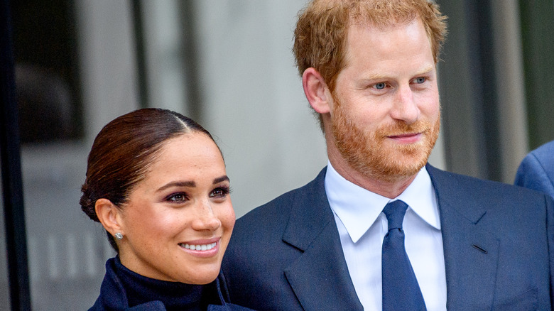 Meghan Markle and Prince Harry smiling