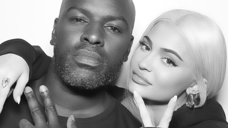 Corey Gamble poses with Kylie Jenner on Instagram