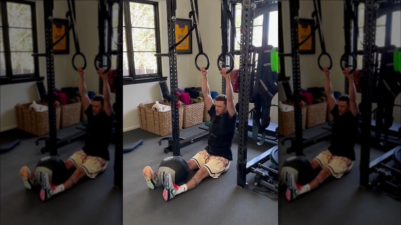 Justin Timberlake at the gym