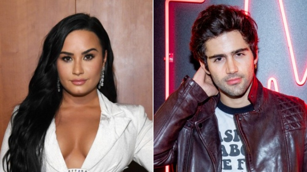 Split image of Demi Lovato and Max Ehrich