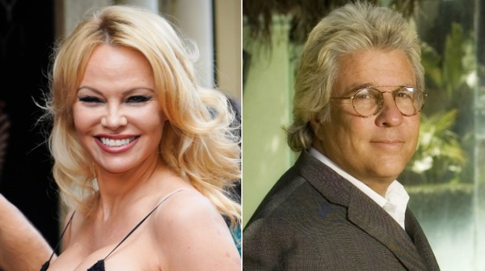 Split image of Pamela Anderson and Jon Peters