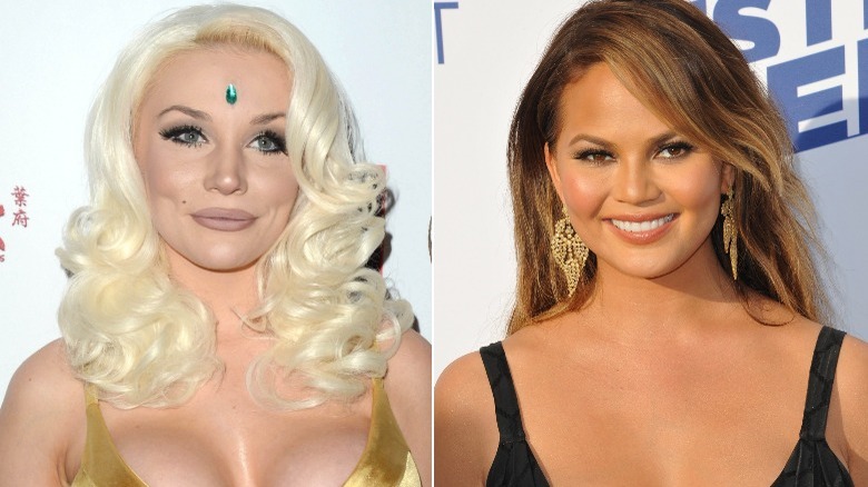 Courtney Stodden side by side with Chrissy Teigen