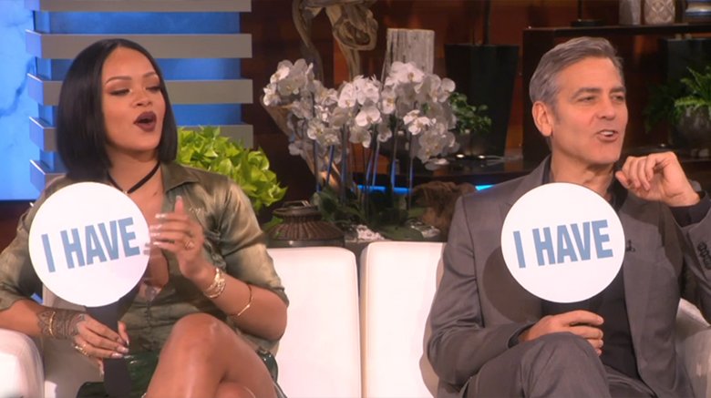 Rihanna and George Clooney on The Ellen Show