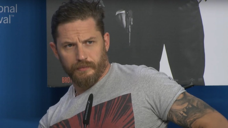 Tom Hardy during TIFF interview