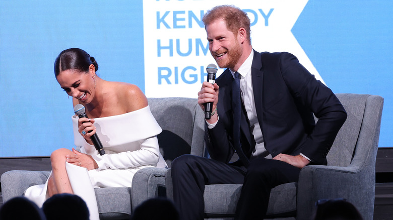 Meghan Markle and Prince Harry laughing