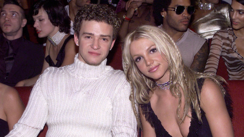 Justin Timberlake and Britney Spears sitting together in 2000