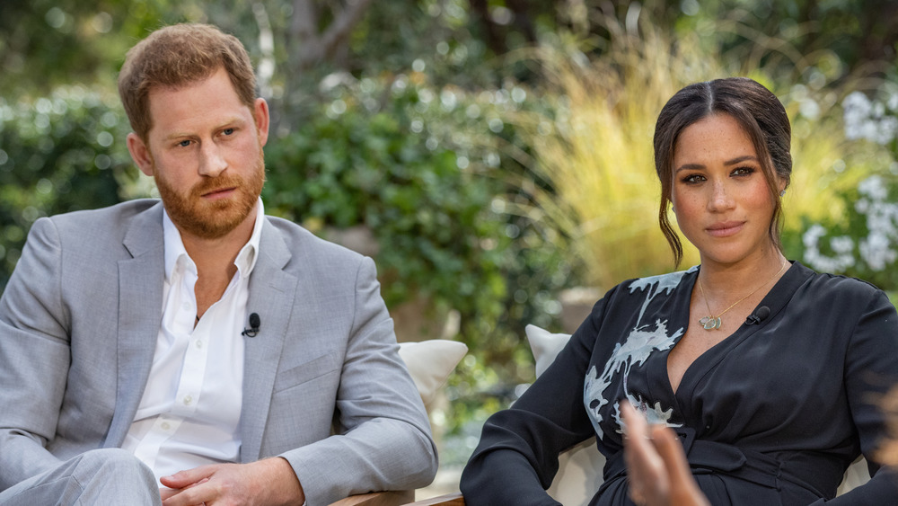 Meghan Markle and Prince Harry during Oprah interview