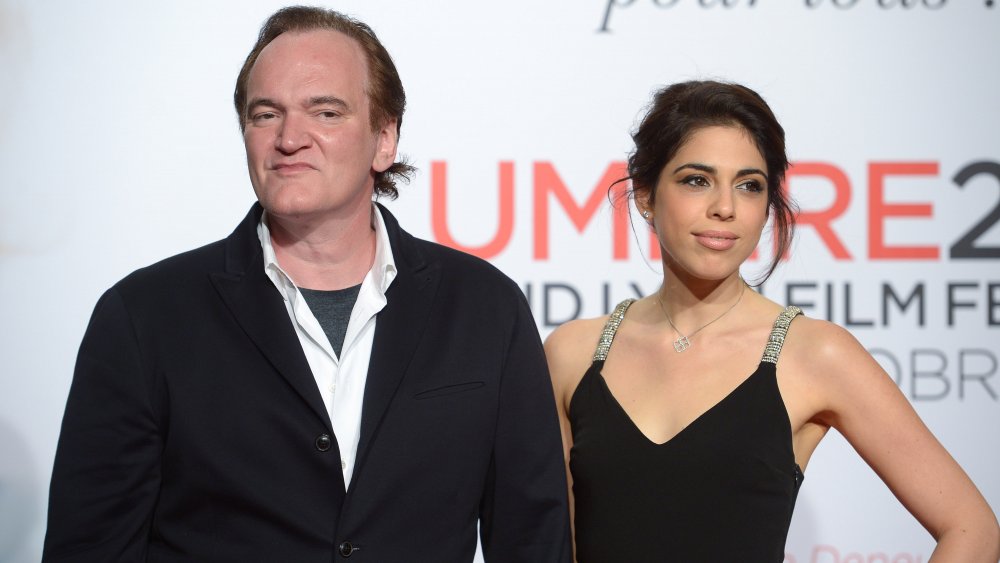 Quentin Tarantino and Daniella Pick attend the opening ceremony of the 8th Lumiere Film Festival in Lyon