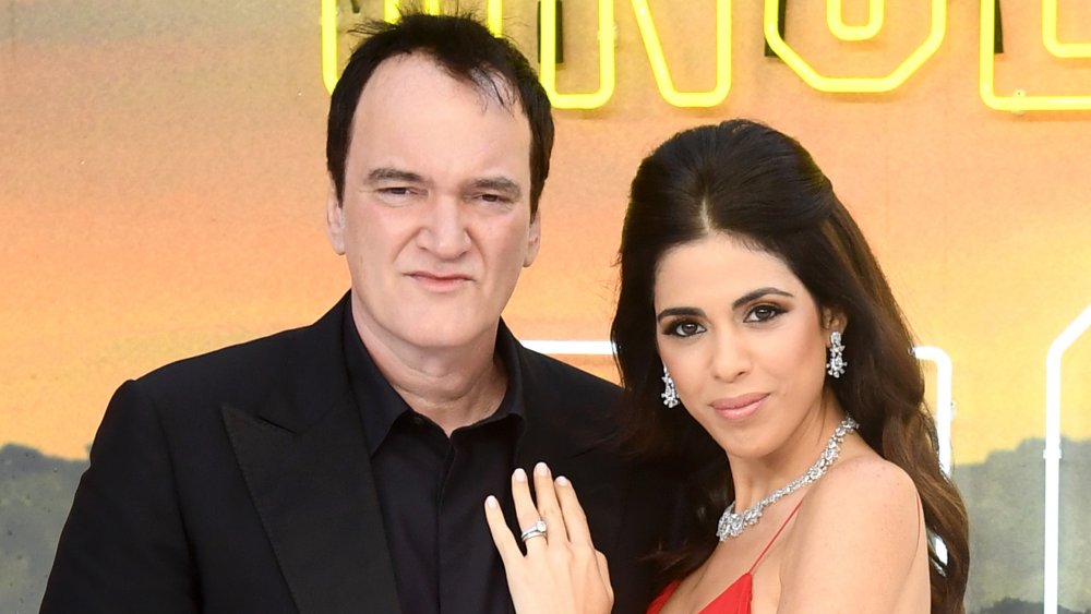 Director Quentin Tarantino and Daniella Pick attend the "Once Upon a Time... in Hollywood" UK Premiere
