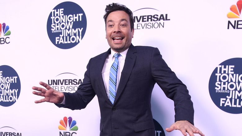 Jimmy Fallon posing wildly