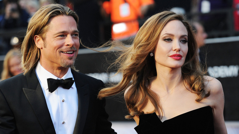 Brad Pitt and Angelina Jolie at a red carpet event