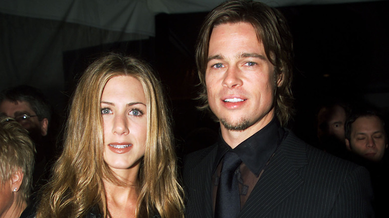 Jennifer Aniston long hair, Brad Pitt teeth