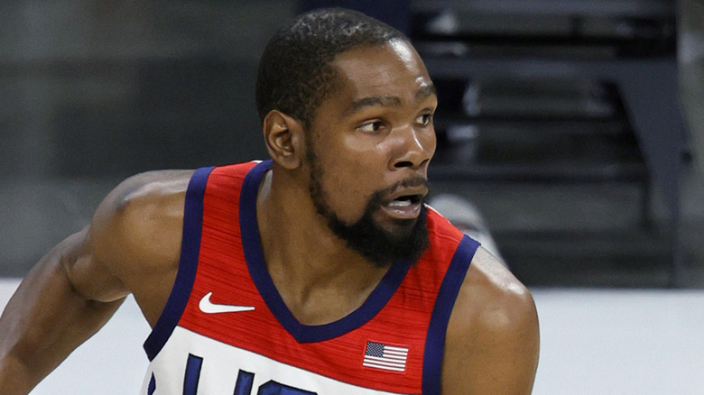 Kevin Durant looking surprised