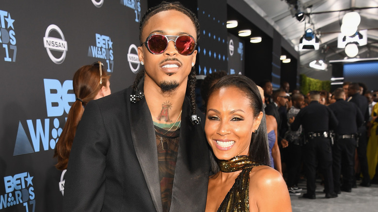 Jada Pinkett Smith posing with August Alsina