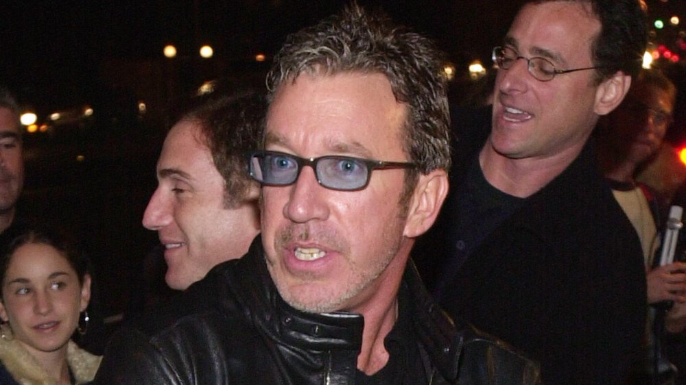Tim Allen looking shocked while photographed outside of an event