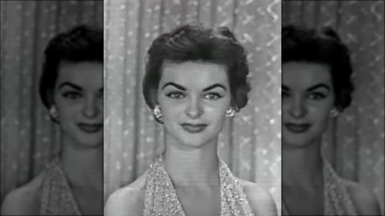 Mary Leona Gage posing on "The Ed Sullivan Show"