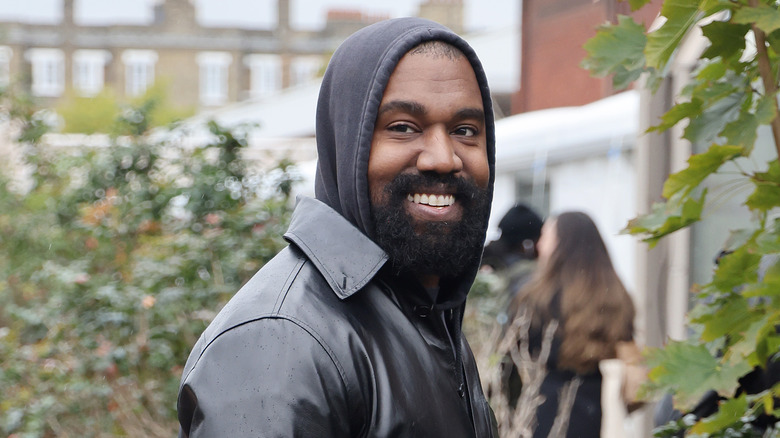 Kanye West smiling