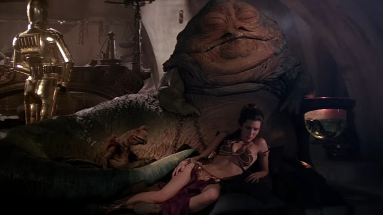 Princess Leia as Jabba's prisoner