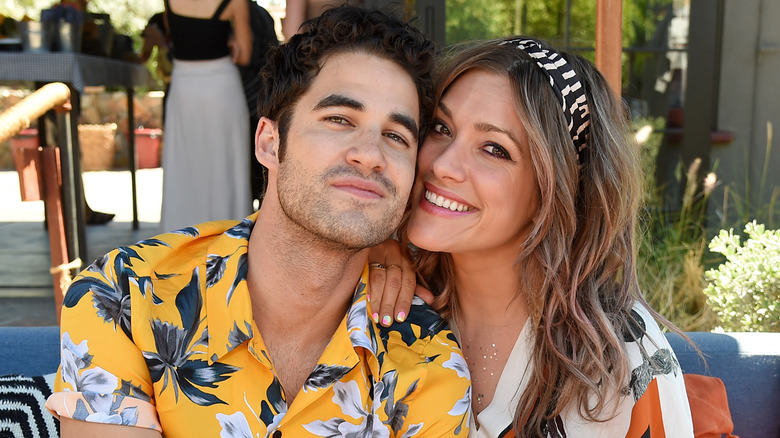 Darren Criss and Mia Swier posing together