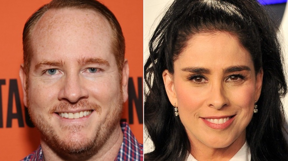 Darren Goldstein smiling, Sarah Silverman smiling