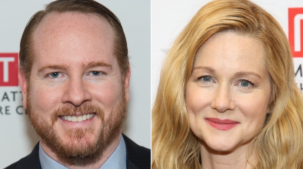 Darren Goldstein smiling, Laura Linney smiling