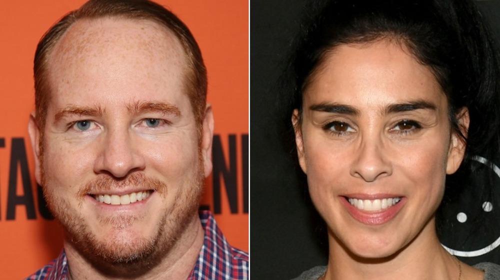 Darren Goldstein smiling, Sarah Silverman smiling