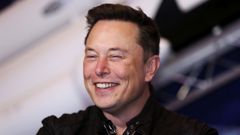 Elon Musk smiling