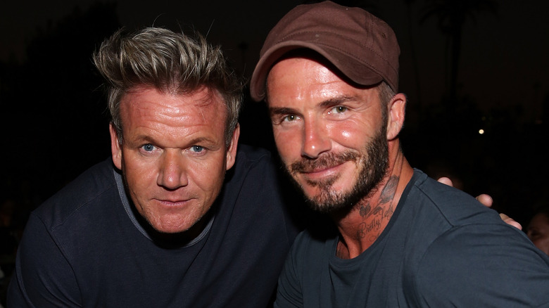 David Beckham and Gordon Ramsay in 2016