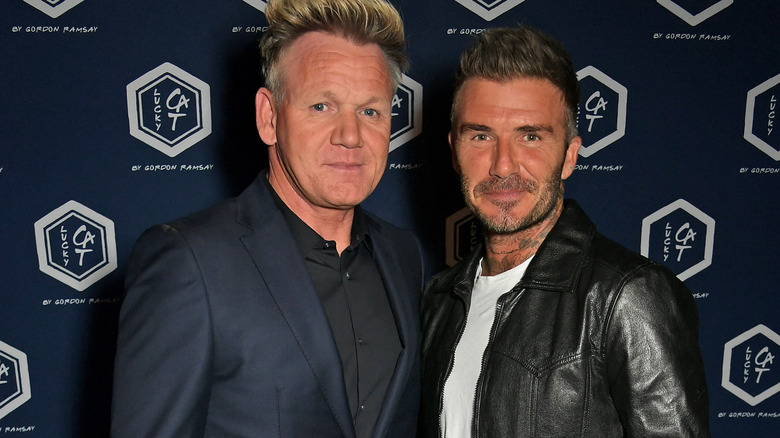 Gordon Ramsay and David Beckham pose together in 2019