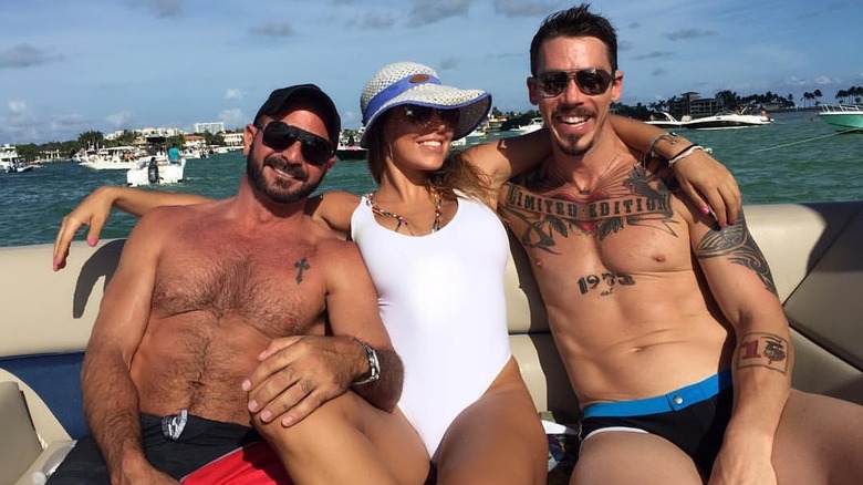 David Bromstad on boat with friends