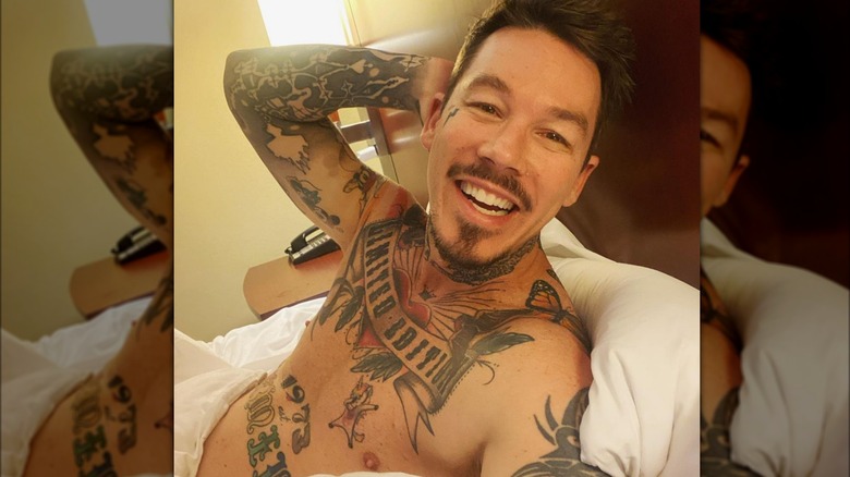 David Bromstad laughing while taking selfie