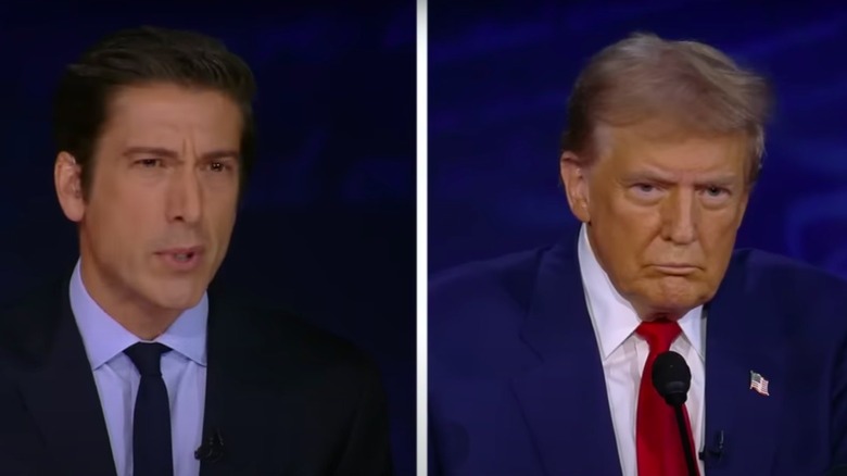 David Muir and Donald Trump during the 2024 presidential debate