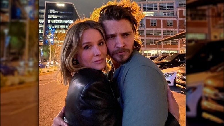 Kristen Bell and Luke Grimes hugging