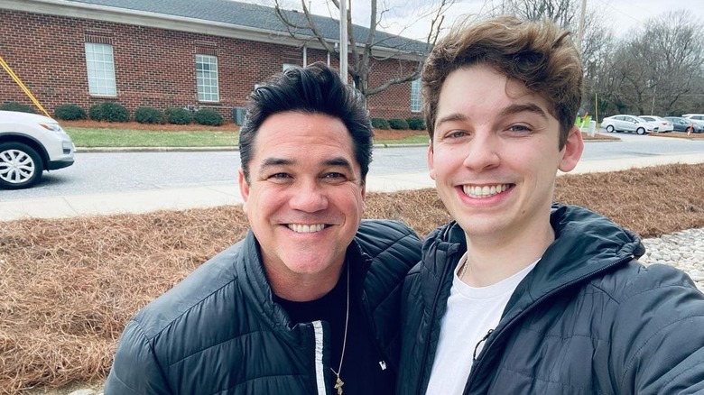 Dean Cain and Christopher pose for selfie