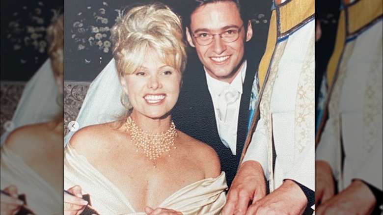 Deborra-Lee Furness and Hugh Jackman on their wedding day