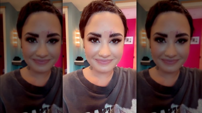 Demi Lovato in July 2022 TikTok video